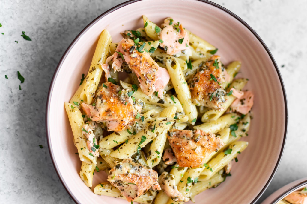 A Second Pasta and Salmon Pesto Dish - Eastern Fish Company